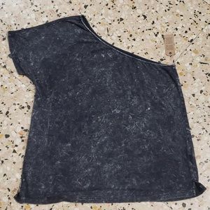 American Eagle Outfitters One shoulder Tie Die tee